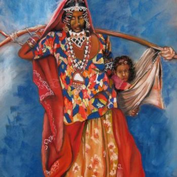 Pintura titulada "mamma india" por Marie Claude Ramain, Obra de arte original