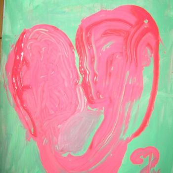 Painting titled "le coeur" by Mpi, Original Artwork