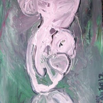 Peinture intitulée "FEMME ENFANT DOUBLE" par Mpi, Œuvre d'art originale