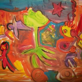 Painting titled "FAMILLE" by Mpi, Original Artwork