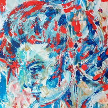 Painting titled "Woman" by Marie B., Original Artwork, Acrylic