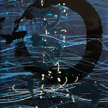 Peinture intitulée "Bleu n°7" par Marie Edmée Séguin, Œuvre d'art originale, Acrylique Monté sur Châssis en bois