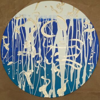 Peinture intitulée "Bleu n°21" par Marie Edmée Séguin, Œuvre d'art originale, Acrylique Monté sur Châssis en bois
