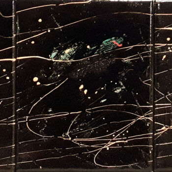 Painting titled "Cosmos 2" by Marie Edmée Séguin, Original Artwork, Acrylic Mounted on Wood Stretcher frame