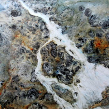 Peinture intitulée "de-roche-et-d-eau-4…" par Marie-Françoise Vigreux, Œuvre d'art originale, Aquarelle