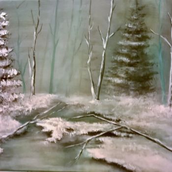 Painting titled "Teinte hivernale 3" by Marie Foisnet, Original Artwork