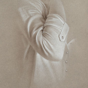 Malerei mit dem Titel "étude"drapé d'esqui…" von Marie-Hélène Yernaux, Original-Kunstwerk, Pastell