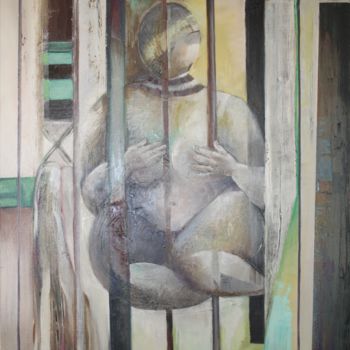 Schilderij getiteld "Mes prisons sont de…" door Mariekverbois, Origineel Kunstwerk, Olie