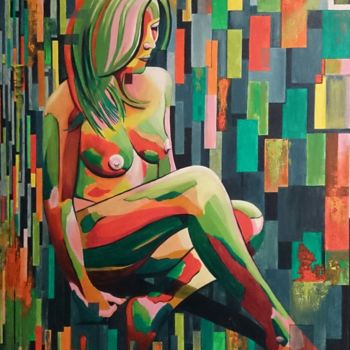 Картина под названием "Solitude-72-x-60.jpg" - Mariela Piccamiglio González, Подлинное произведение искусства, Масло