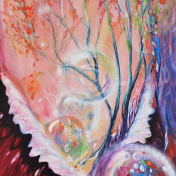 Картина под названием "SYNCHRONICITE" - Marie Laplace, Подлинное произведение искусства, Акрил Установлен на Деревянная рама…