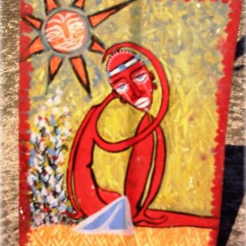 Painting titled "au soleil" by Marie Santucci (Cattal), Original Artwork