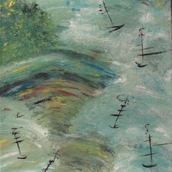 Painting titled "Vers une terre prom…" by Marie-Laure Bourdreux, Original Artwork
