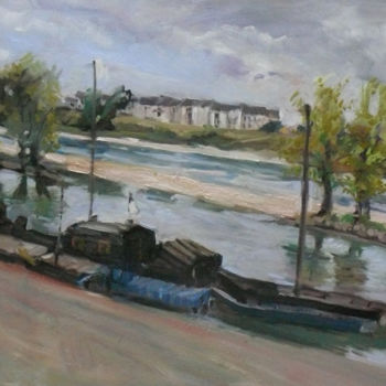 제목이 "descente de Loire"인 미술작품 Marieline Gerard로, 원작, 기름
