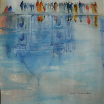 Peinture intitulée "Reflets du TAJ MAHA…" par Marielle Charmantray, Œuvre d'art originale, Autre