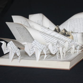 Sculpture titled "Caravansérail" by Marielle Jl, Original Artwork, Paper