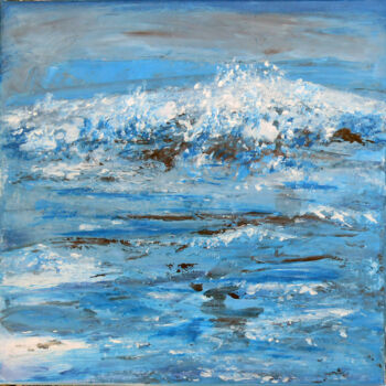 Painting titled "Impression maritime…" by Marielle Rouillon, Original Artwork