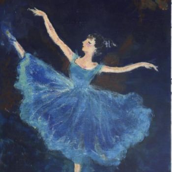 Painting titled "AUTUMN BALLET ,acry…" by Marie Loh, Original Artwork, Oil