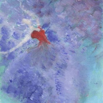 Painting titled "PURPLE RAIN, acryli…" by Marie Loh, Original Artwork, Oil