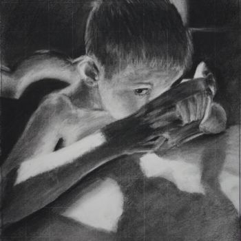 Drawing titled "D'après Willy Ronis" by Marie Louis, Original Artwork