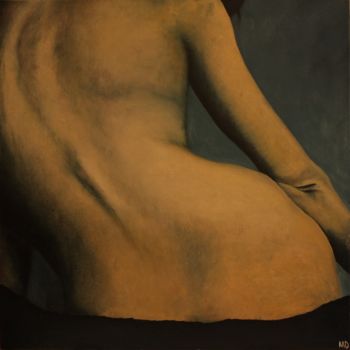 Pintura intitulada "Dos féminin" por Marie Louis, Obras de arte originais, Óleo