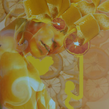 Картина под названием "Femme-citron" - Mariem Zahra Chaouch, Подлинное произведение искусства, 2D Цифровая Работа