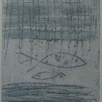 Incisioni, stampe intitolato "Fish.jpg" da Marie Malherbe, Opera d'arte originale, Altro