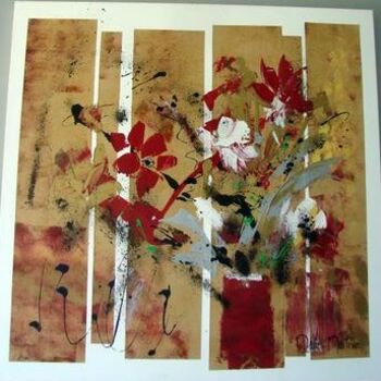 Painting titled "FLOWERS" by Marie-Martine Choby, Original Artwork