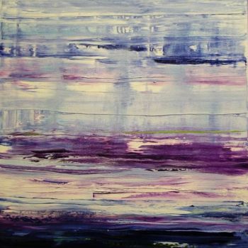 Картина под названием "Reflets violets" - Marie-Noëlle Daubanay, Подлинное произведение искусства, Масло