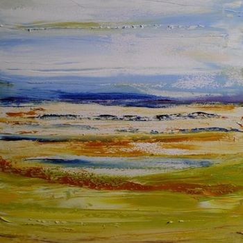 Painting titled "Horizon douceur" by Marie-Noëlle Daubanay, Original Artwork, Oil