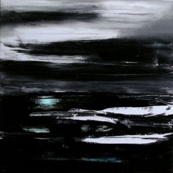 제목이 "Horizon onyx noir"인 미술작품 Marie-Noëlle Daubanay로, 원작, 기름