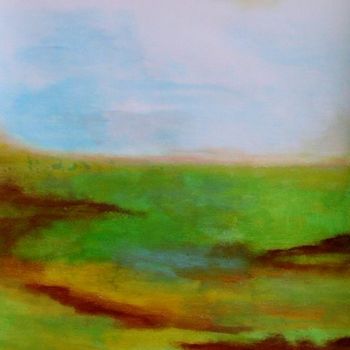 Painting titled "D'infinis paysages…" by Marie-Noëlle Daubanay, Original Artwork, Oil