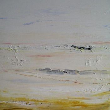 Painting titled "Triptyque Horizon l…" by Marie-Noëlle Daubanay, Original Artwork, Oil