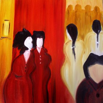Картина под названием "Silhouettes femmes" - Marie-Noëlle Daubanay, Подлинное произведение искусства