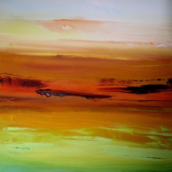 Painting titled "Tendre horizon 2" by Marie-Noëlle Daubanay, Original Artwork