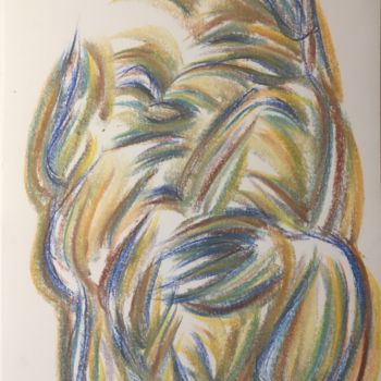 Dessin intitulée "Chat sauvage" par Mavis, Œuvre d'art originale, Pastel