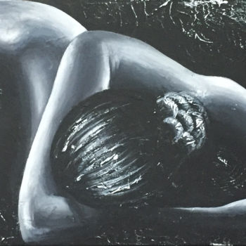 Painting titled "nudo sdraiato" by Marienza Calderone, Original Artwork