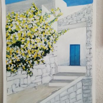 Peinture intitulée "Tunisie" par Marie Odile Nicolas-Lafont, Œuvre d'art originale, Aquarelle