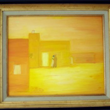 Peinture intitulée "Vents de sable à Ci…" par Marie Odile Nicolas-Lafont, Œuvre d'art originale, Huile