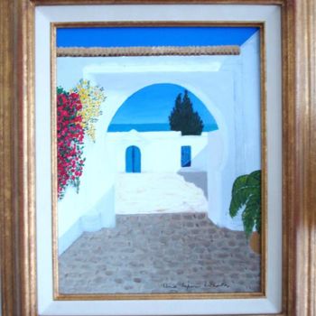 Pintura intitulada "Porche à Sidi Bou S…" por Marie Odile Nicolas-Lafont, Obras de arte originais, Óleo