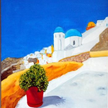 Painting titled "Grèce" by Marie Odile Nicolas-Lafont, Original Artwork