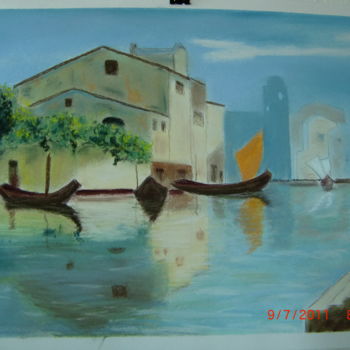 Painting titled "venise.jpg" by Marie Odile Nicolas-Lafont, Original Artwork