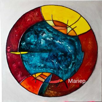 Peinture intitulée "Terra" par Marie-Pierre Guyot (Mariep), Œuvre d'art originale, Peinture vitrail