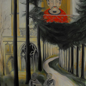 Картина под названием "Le magicien" - Marie-Pierre Garnier, Подлинное произведение искусства, Масло