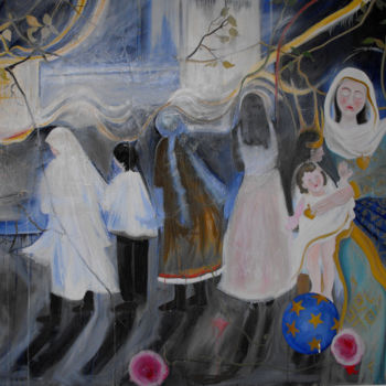 Pittura intitolato "Déguisement" da Marie-Pierre Garnier, Opera d'arte originale, Olio