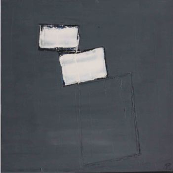 Pintura titulada "Blanc sur gris" por Marie Pierre Lamirault, Obra de arte original