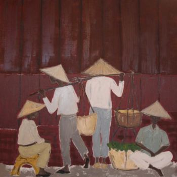 Painting titled "Hanoi" by Marie Pierre Lamirault, Original Artwork
