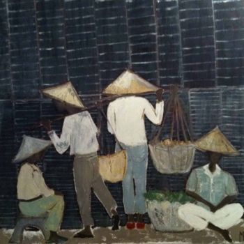 Peinture intitulée "Hanoi" par Marie Pierre Lamirault, Œuvre d'art originale