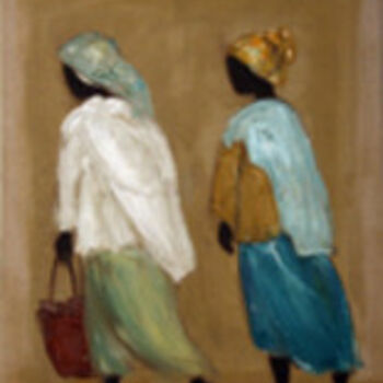 Painting titled "indiennes 2" by Marie Pierre Lamirault, Original Artwork