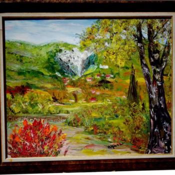 Картина под названием "La Cascade vue de S…" - Annamag, Подлинное произведение искусства