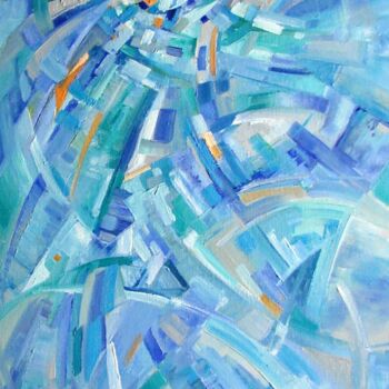 Painting titled "Composition 4. Wint…" by Maria Gordeeva, Original Artwork, Oil